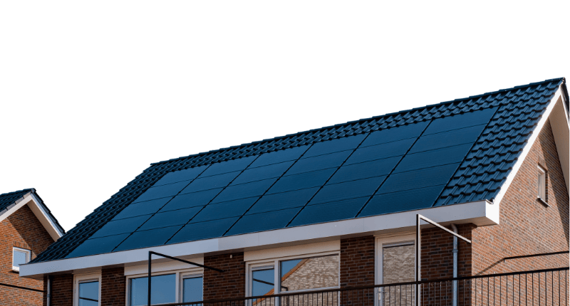 House with solar panels