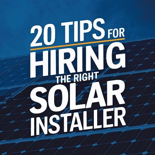 a banner with the text 20 tips for Choosing perfect solar installer 20 Expert Tips to Choose Your Perfect Solar Installer - post