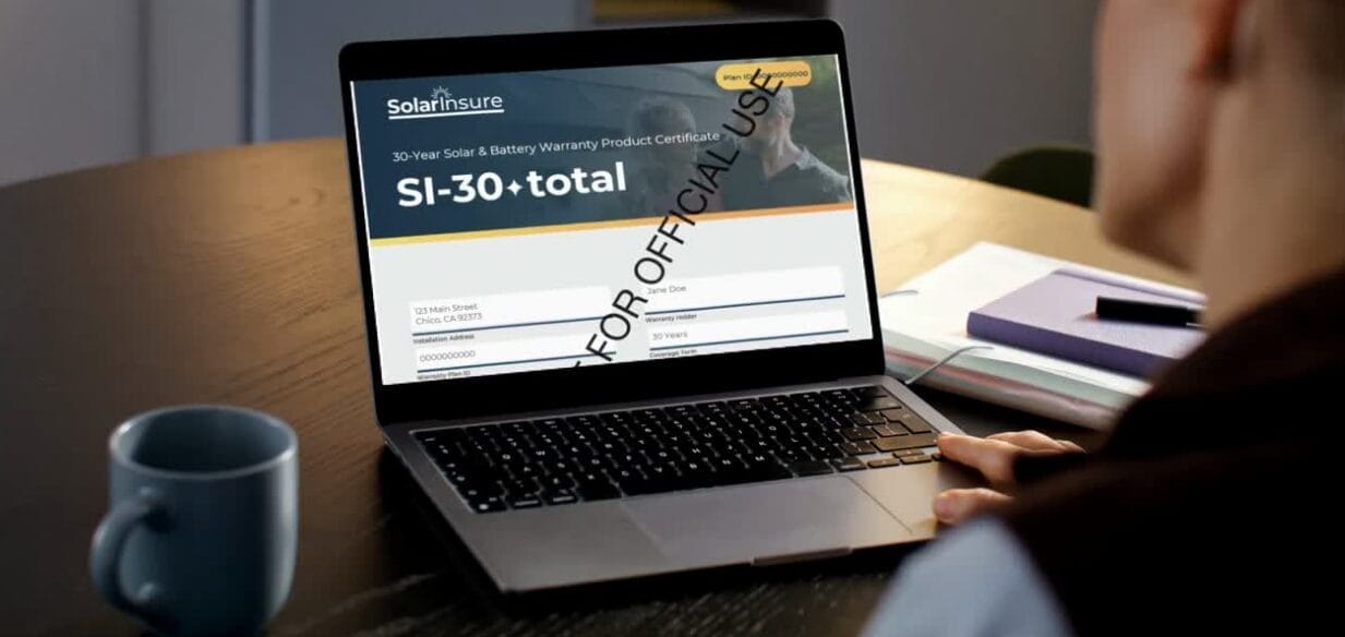Warranty Certificate Solar Insure